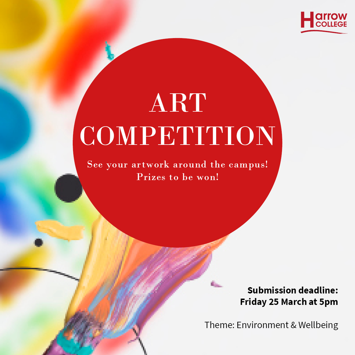 Art Competition Harrow College SM Post